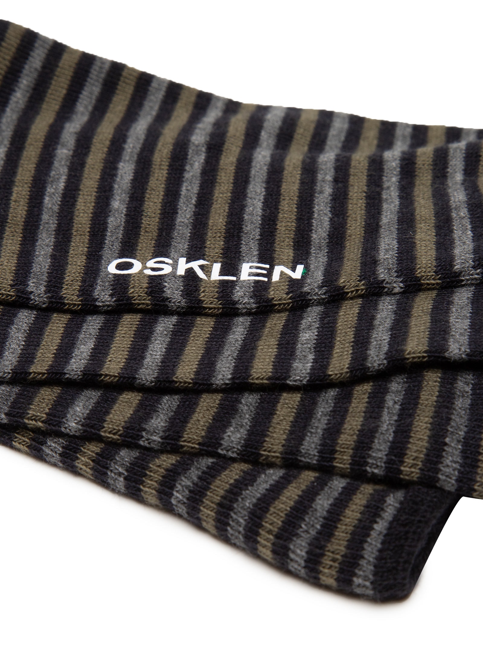 Kit 2 Meia Cano Médio Listras Finas Masculina – Preto Osklen