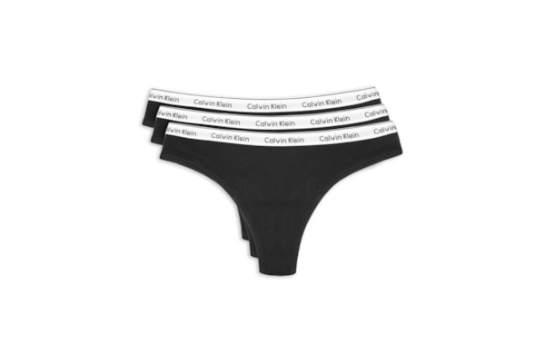 Kit 3 Calcinha Fio Dental Mini Modern Cotton - Preto