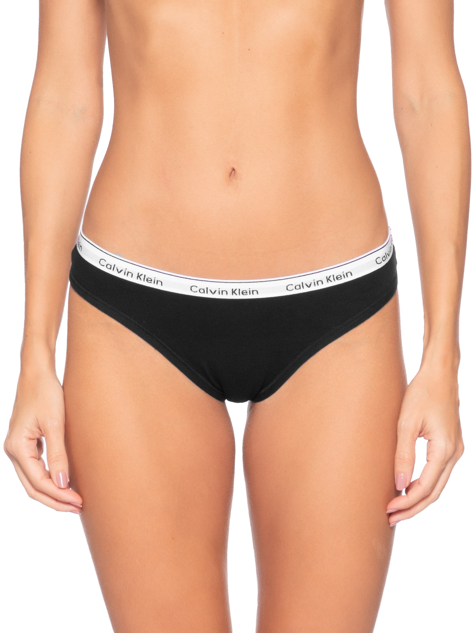 Kit 3 Calcinha Fio Dental Mini Modern Cotton Preto Calvin Klein Underwear