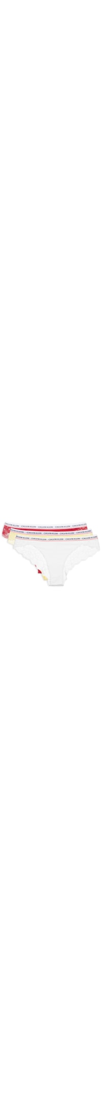Kit 3 Calcinhas Fio em Renda e Micro – Branco