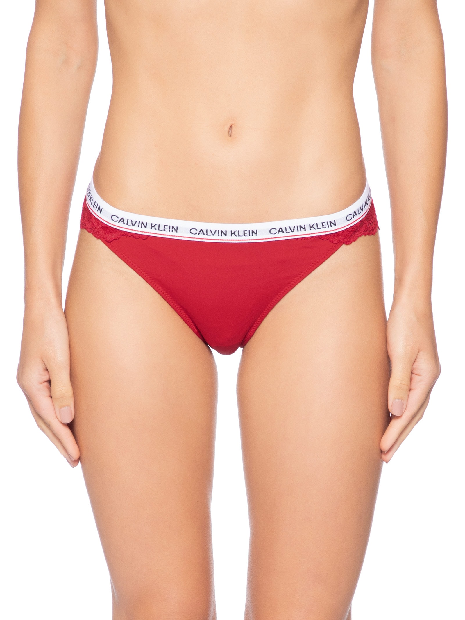 Kit 3 Calcinhas Fio em Renda e Micro – Branco Calvin Klein Underwear