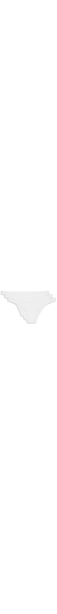 Kit 3 Calcinhas Tanga - Branco