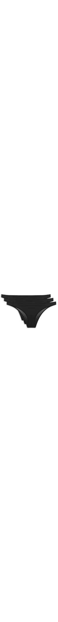 Kit 3 Calcinhas Tanga - Preto
