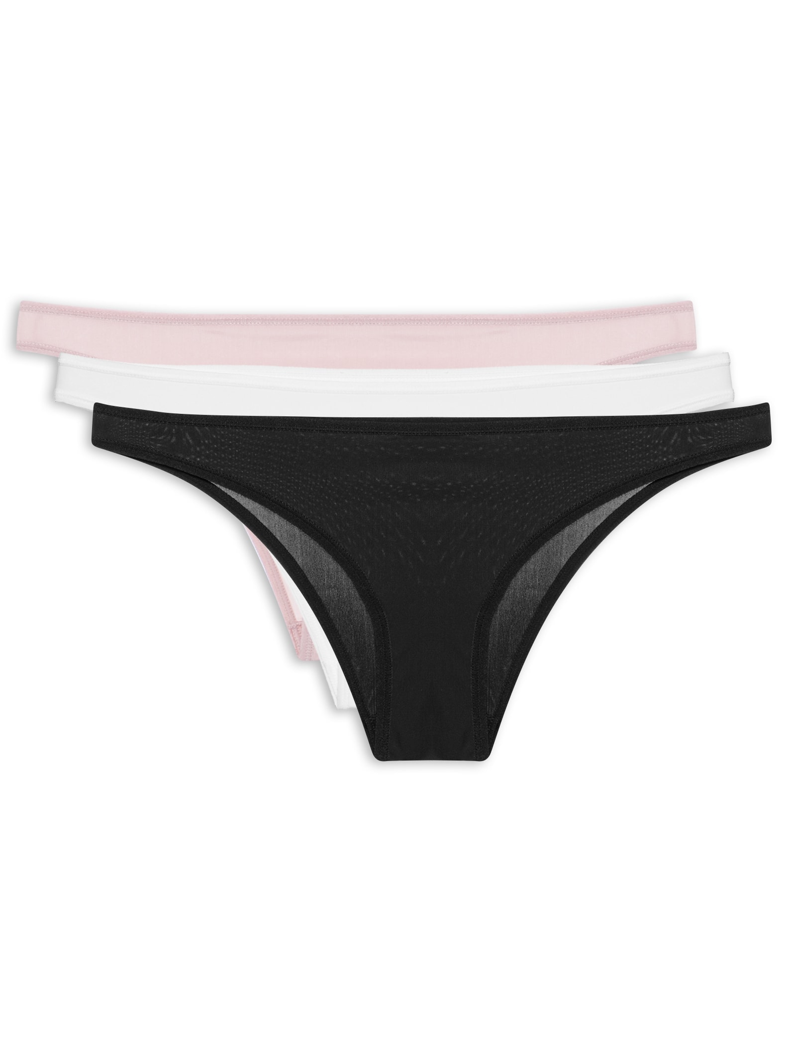 Kit 3 Calcinhas Tanga Preto Valisere