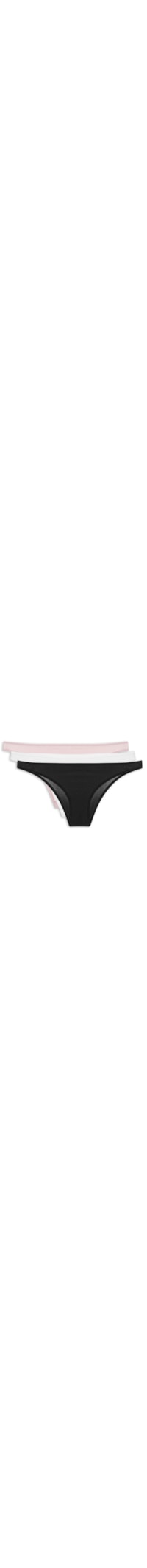 Kit 3 Calcinhas Tanga - Preto
