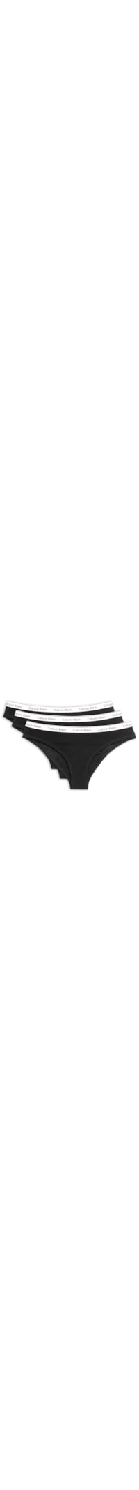 Kit 3 Calcinhas Tangas CK Mini Modern Cotton - Preto