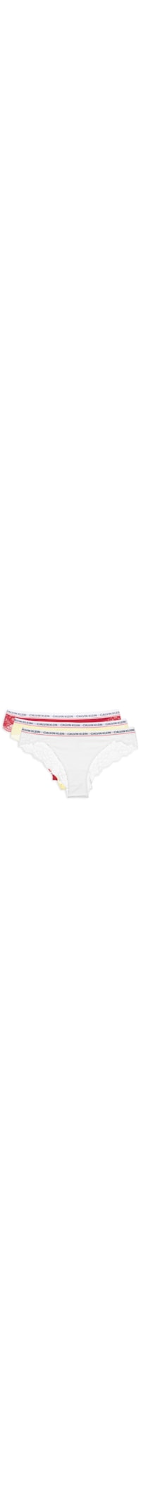 Kit 3 Calcinhas Tangas Em Renda e Micro - Branco