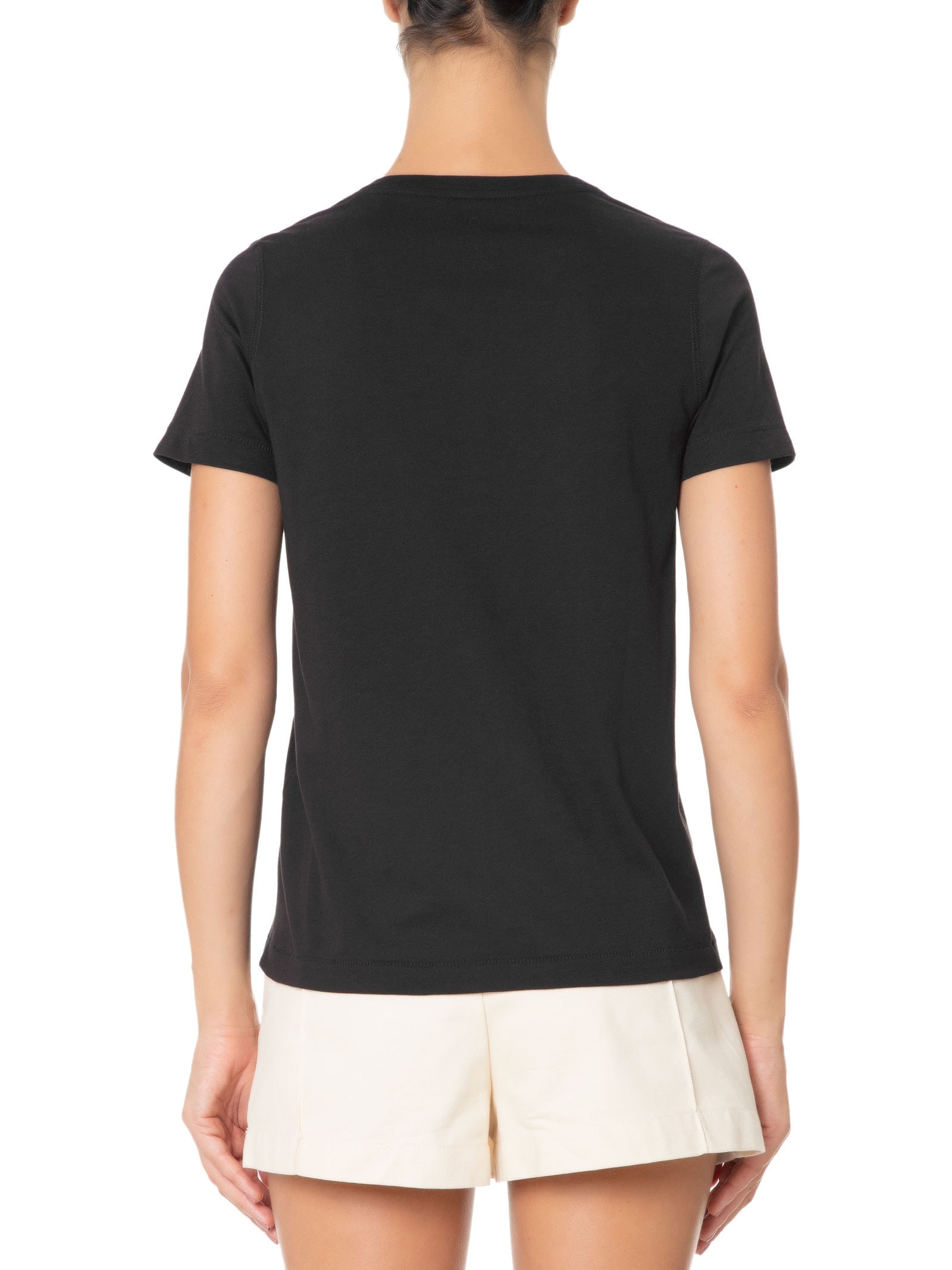 Kit 3 Camiseta Feminina Pima Gola V Preto '2Essential