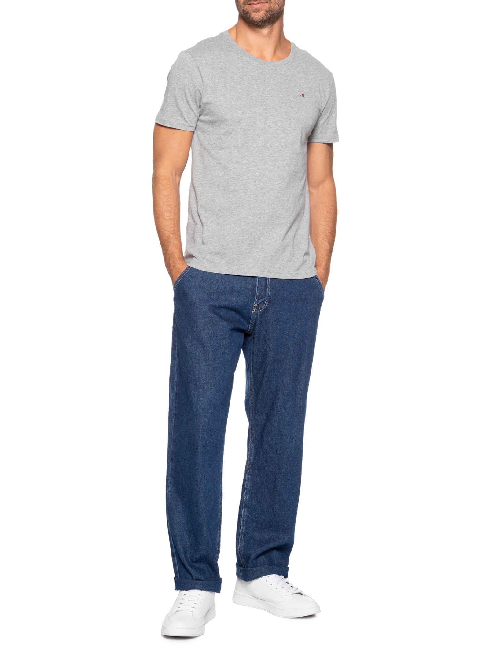 Kit 3 Camisetas Masculinas Básicas Em Algodão Tommy Hilfiger