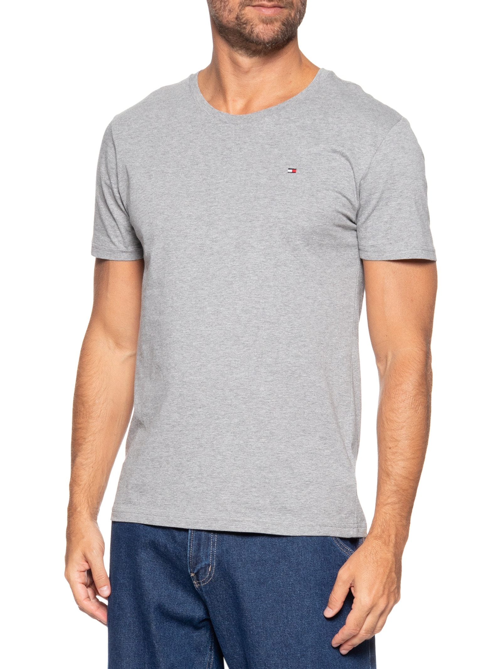 Kit 3 Camisetas Masculinas Básicas Em Algodão Tommy Hilfiger
