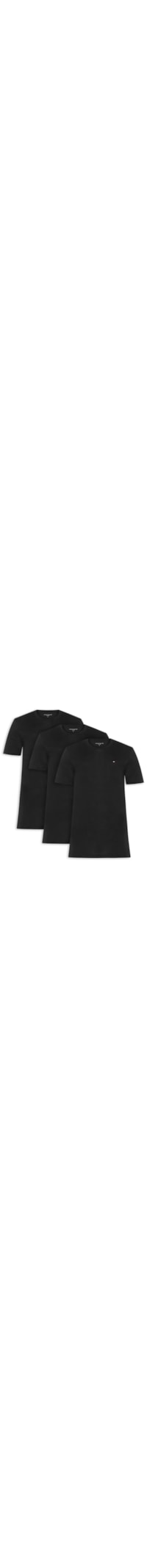 Kit 3 Camisetas Masculinas Básicas Em Algodão - Preto
