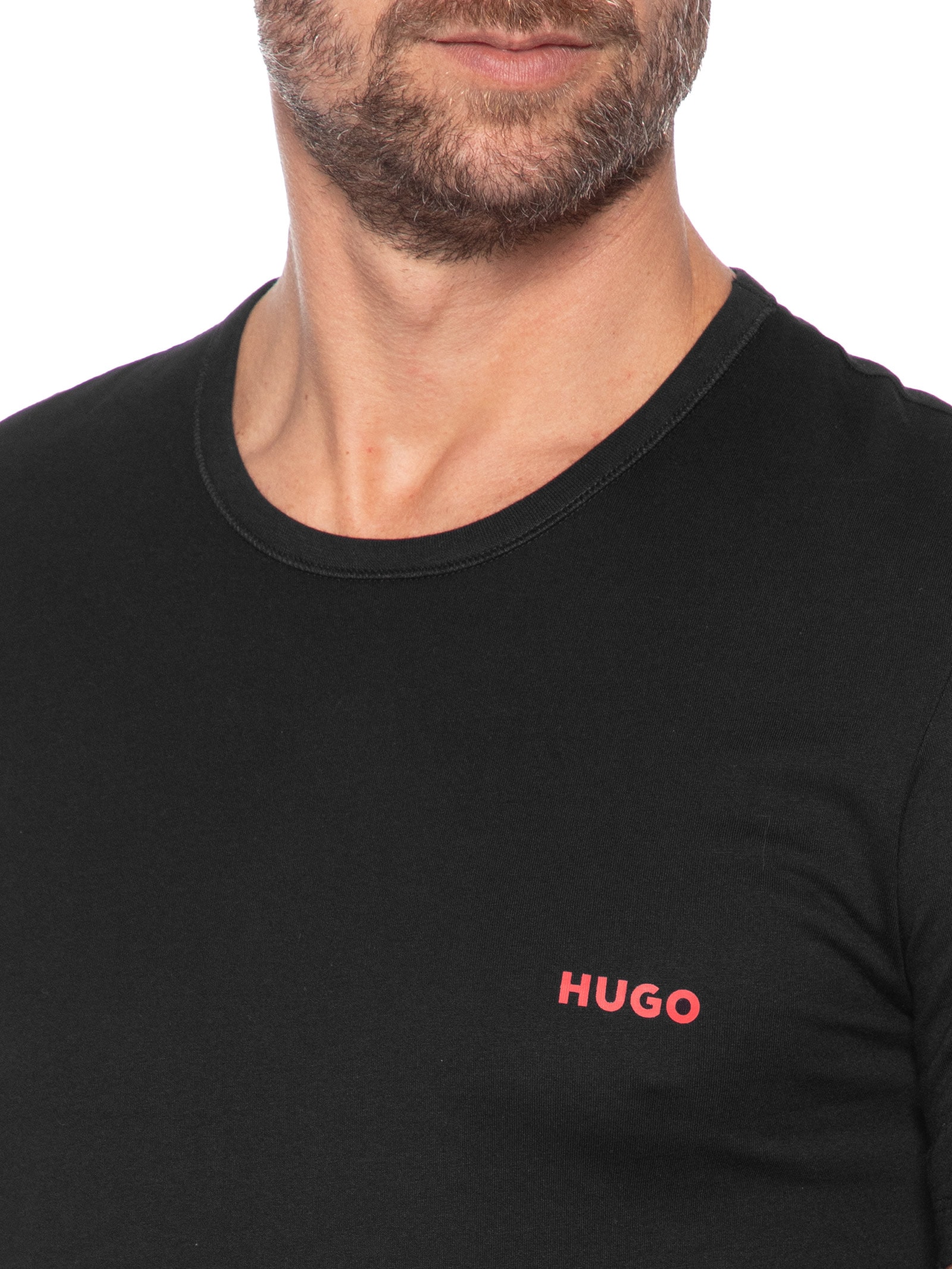 Kit 3 Camisetas Masculinas RN Triplet P Cinza Hugo