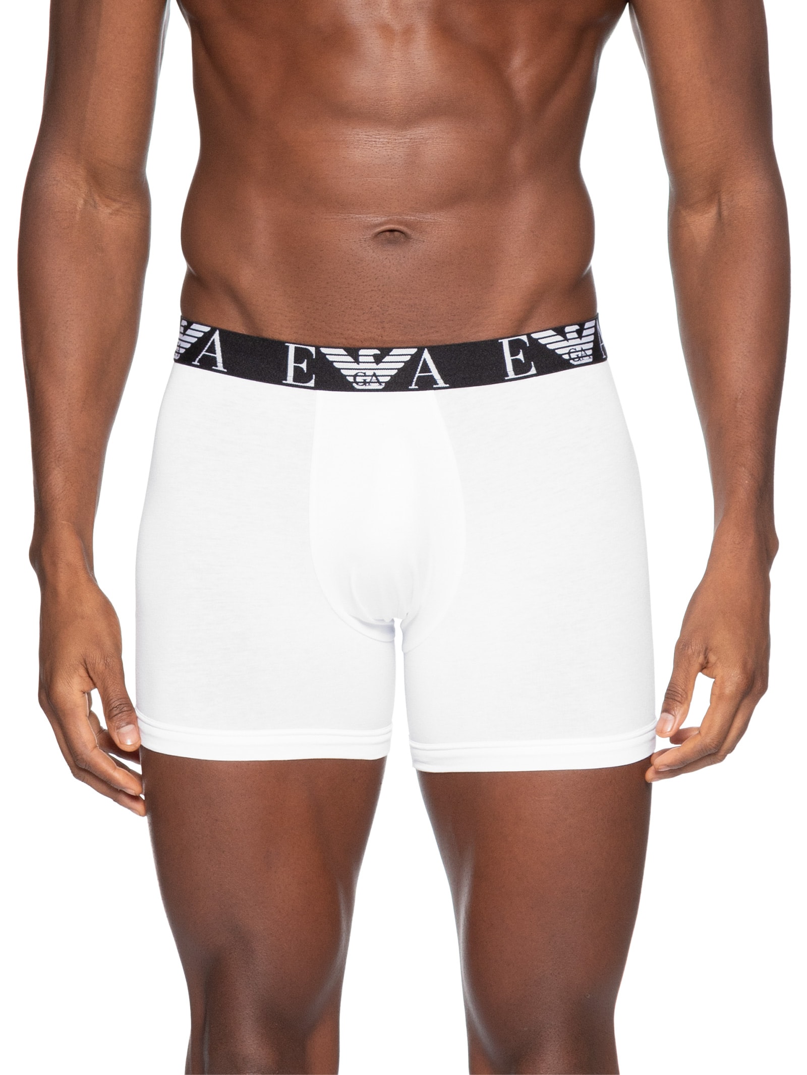 Kit 3 Cuecas Boxer Bottom 3 Peças Cinza Emporio Armani Bodywear