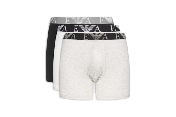 Kit 3 Cuecas Boxer Bottom 3 Peças - Cinza