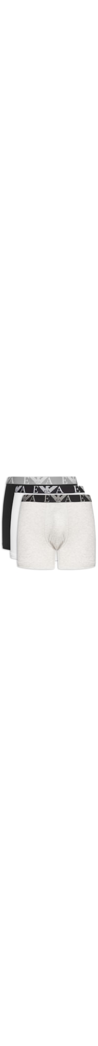 Kit 3 Cuecas Boxer Bottom 3 Peças - Cinza