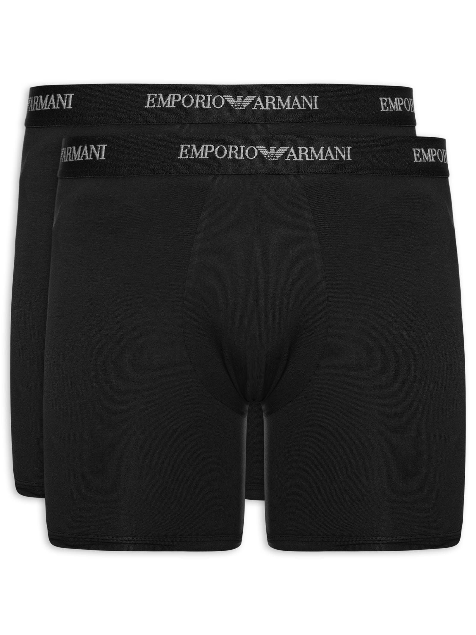 Kit 3 Cuecas Boxer Bottom Preto Emporio Armani Bodywear