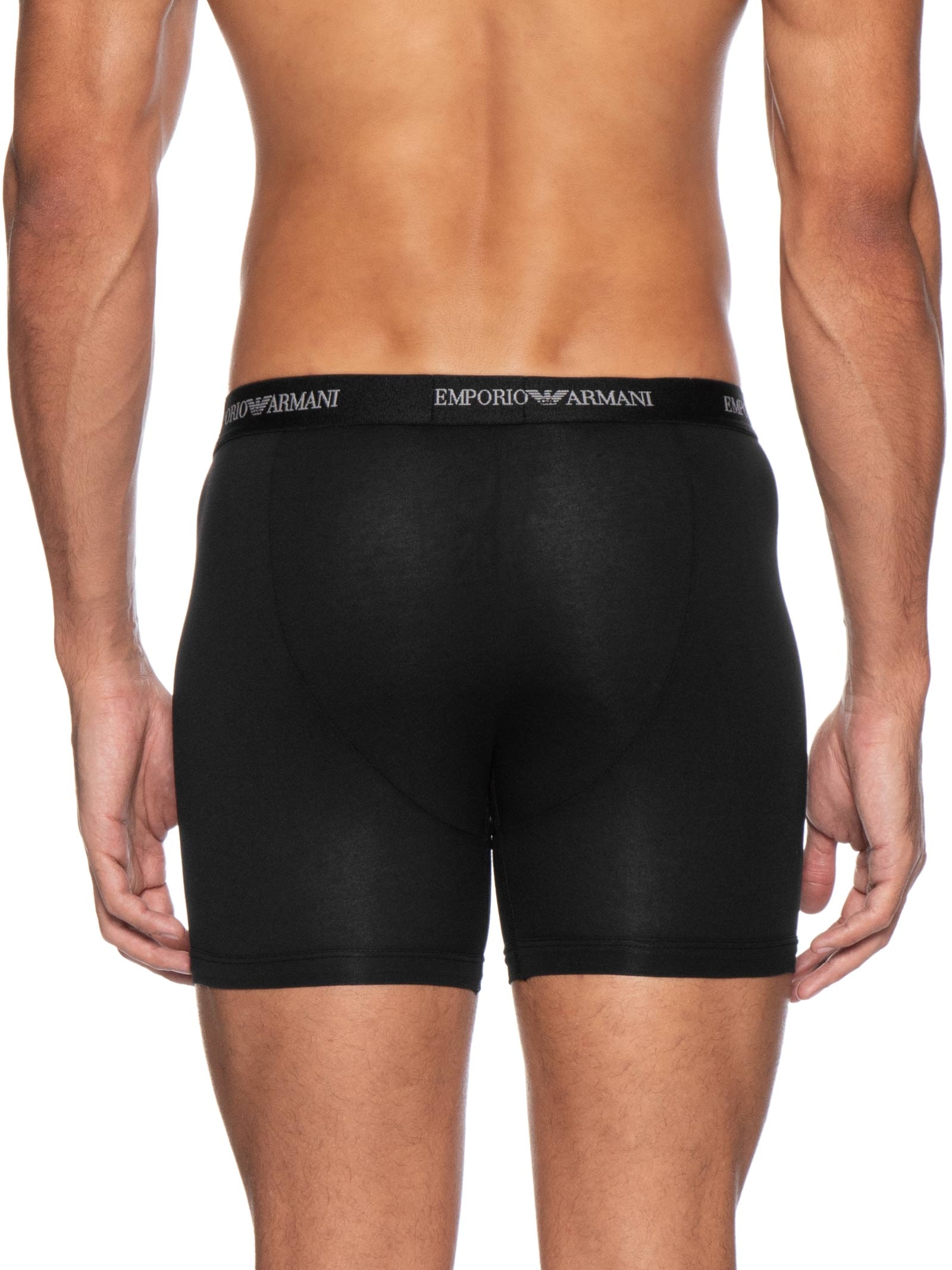 Kit 3 Cuecas Boxer Bottom Preto Emporio Armani Bodywear