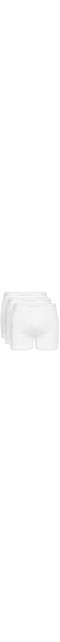 Kit 3 Cuecas Boxer Brief em Ribana De Algodão - Branco