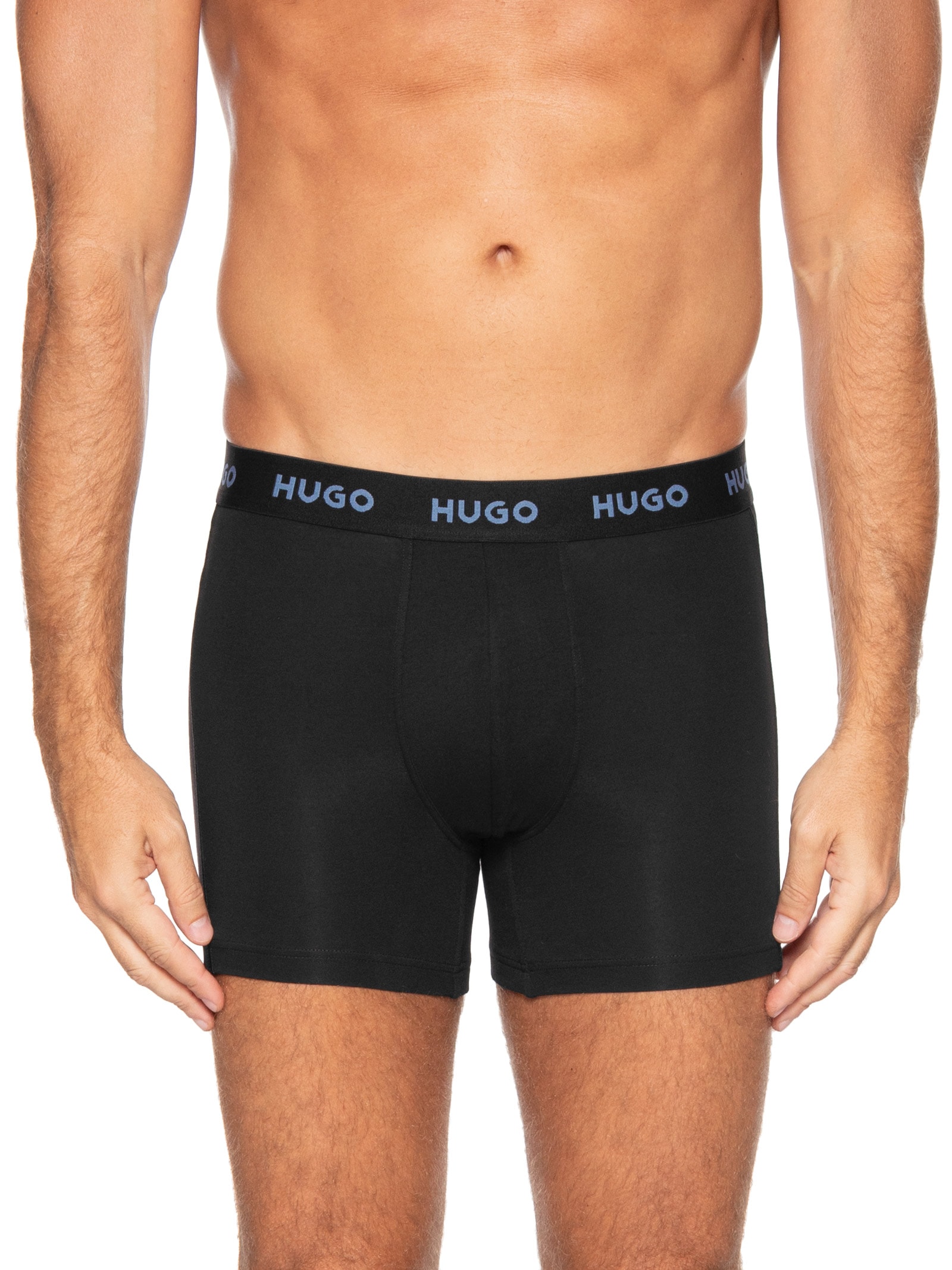 Kit 3 Cuecas Boxer Brief Triple Azul Hugo