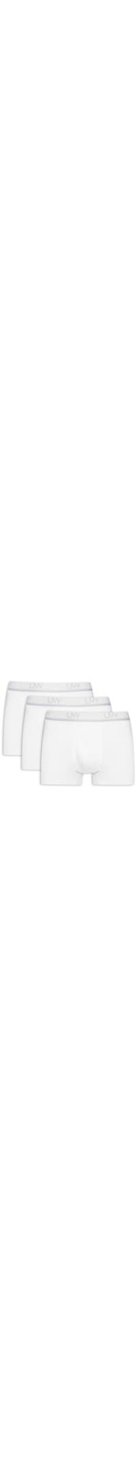 Kit 3 Cuecas Boxer Cool - Branco