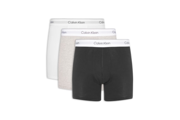 Kit 3 Cuecas Boxer Icon Cotton Stretch - Preto