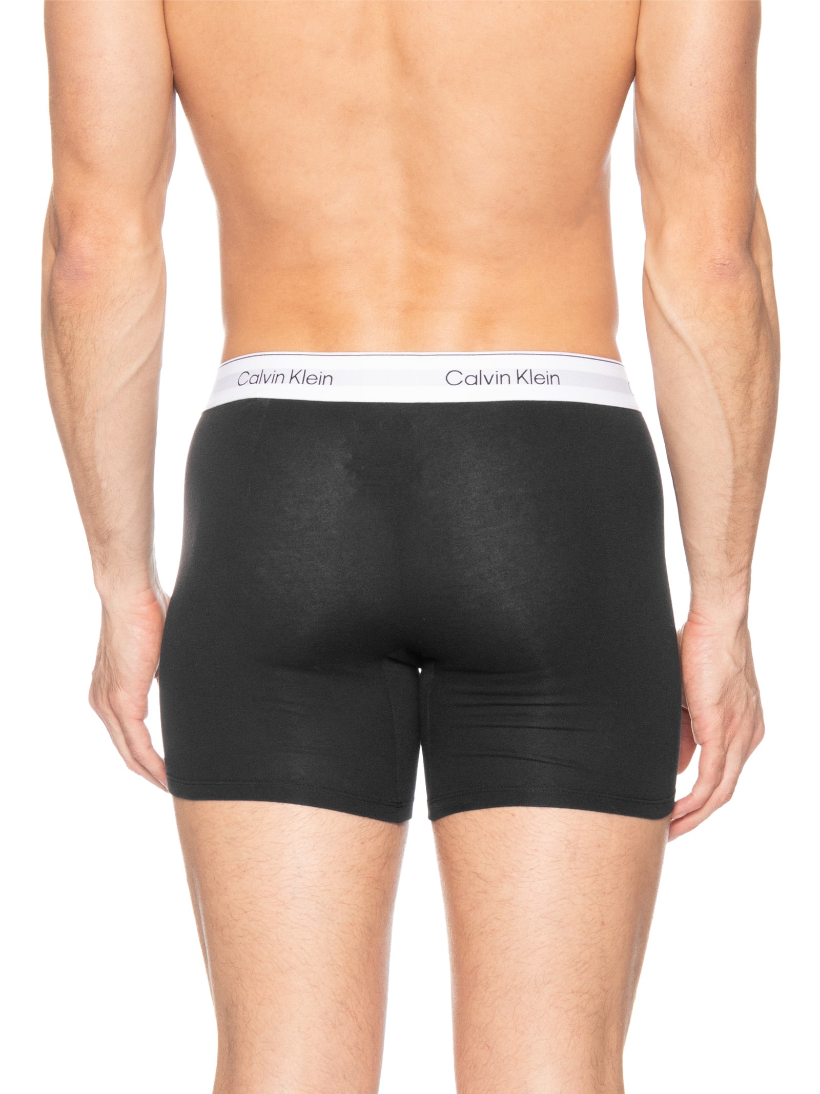 Kit 3 Cuecas Boxer Icon Cotton Stretch Preto Calvin Klein Underwear