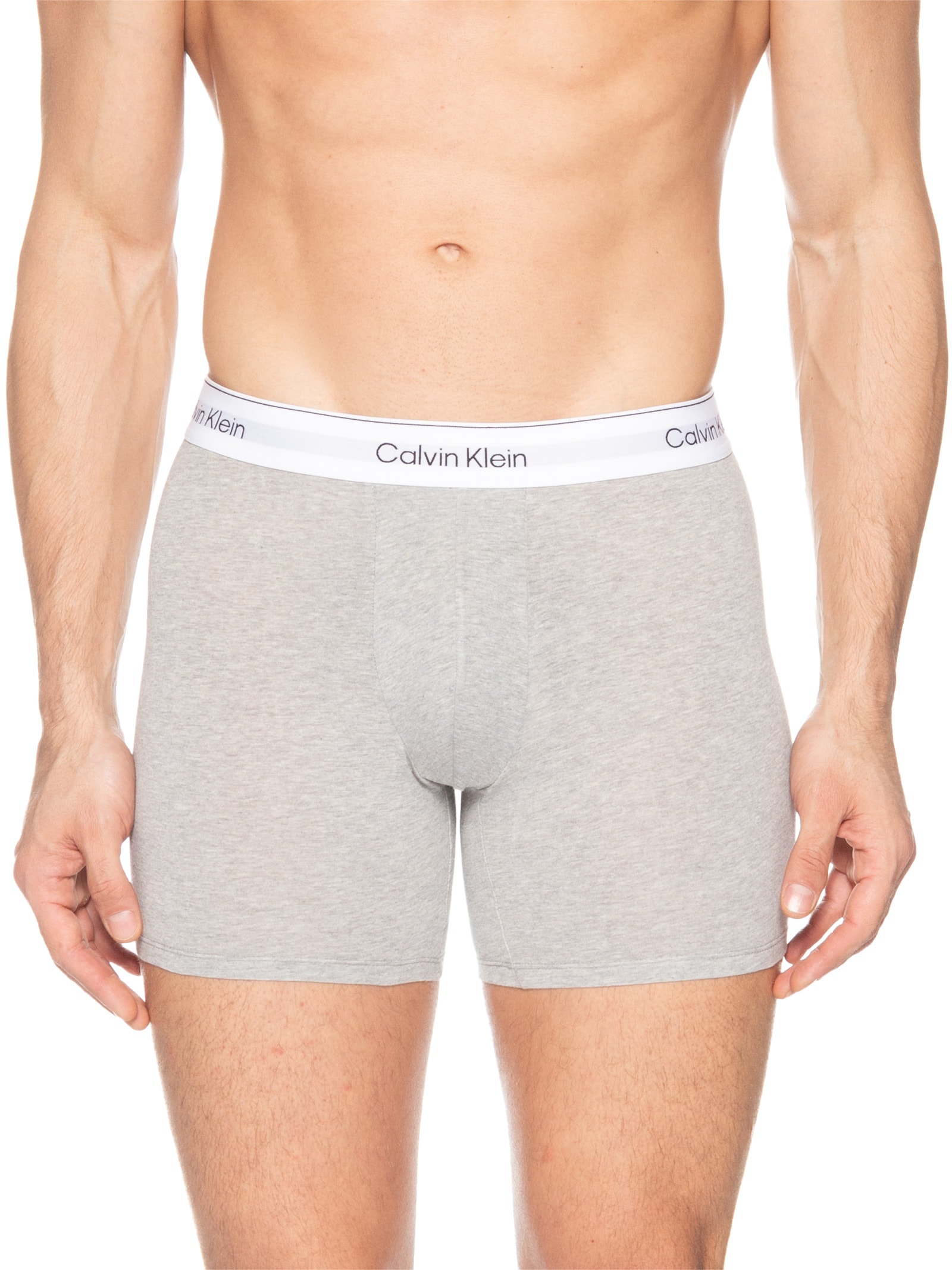 Kit 3 Cuecas Boxer Icon Cotton Stretch Preto Calvin Klein Underwear