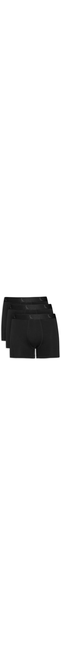 Kit 3 Cuecas Boxer Monocromático - Preto