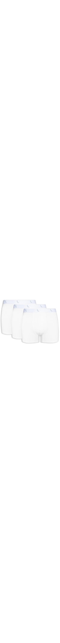 Kit 3 Cuecas Boxer Reserva Algodão - Branco