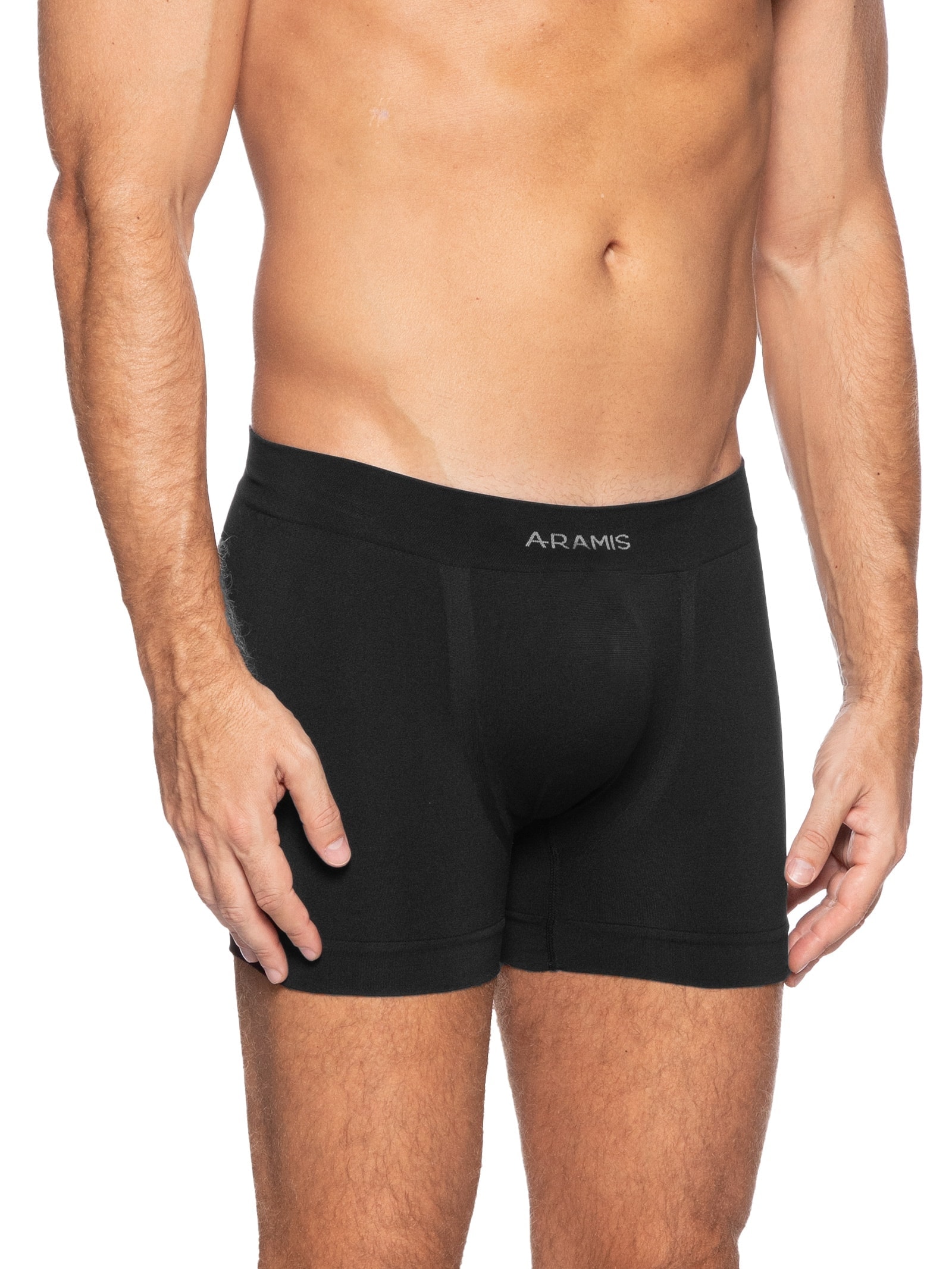 Kit 3 Cuecas Boxer Sem Costura Preto Aramis