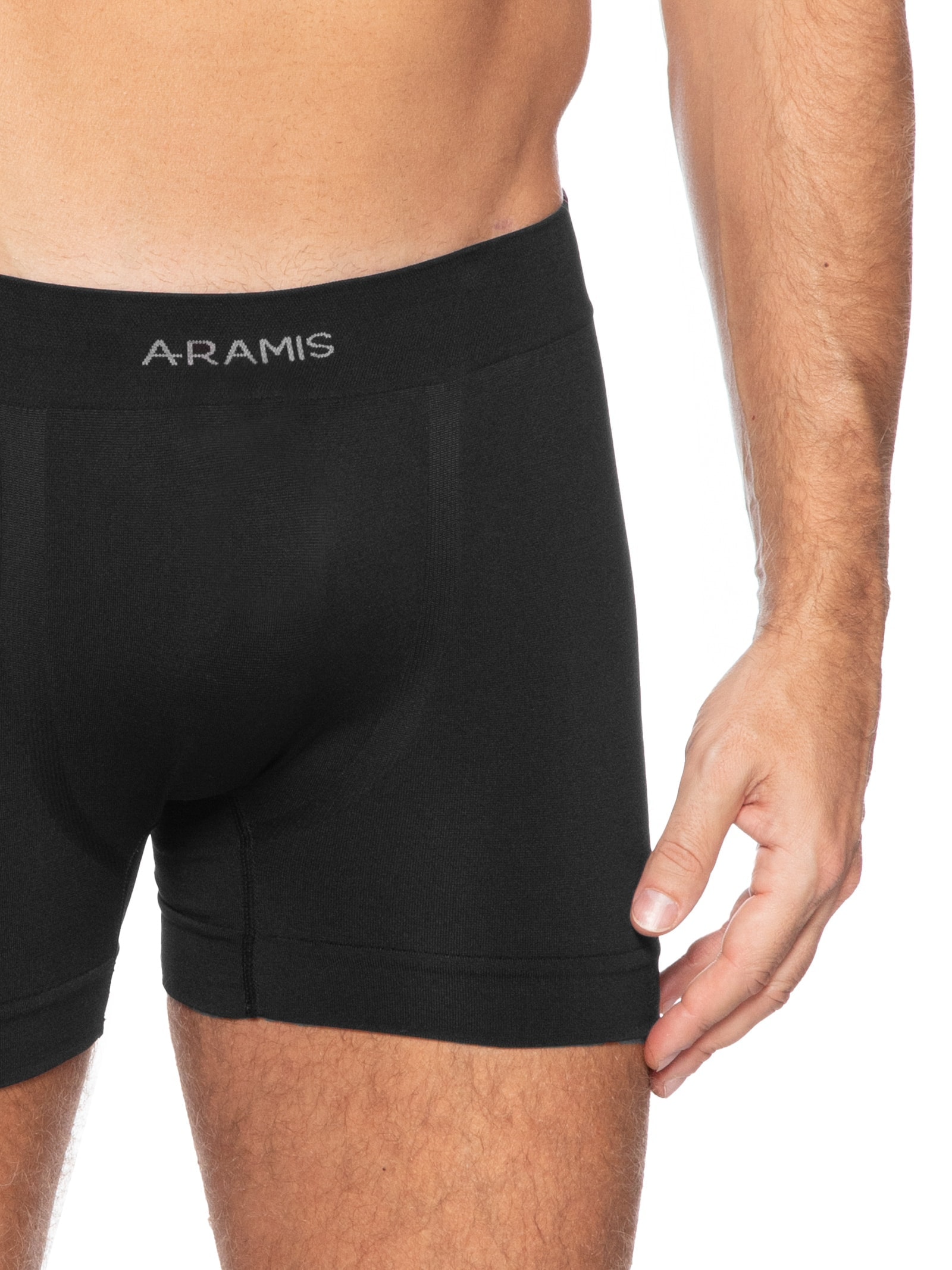 Kit 3 Cuecas Boxer Sem Costura Preto Aramis