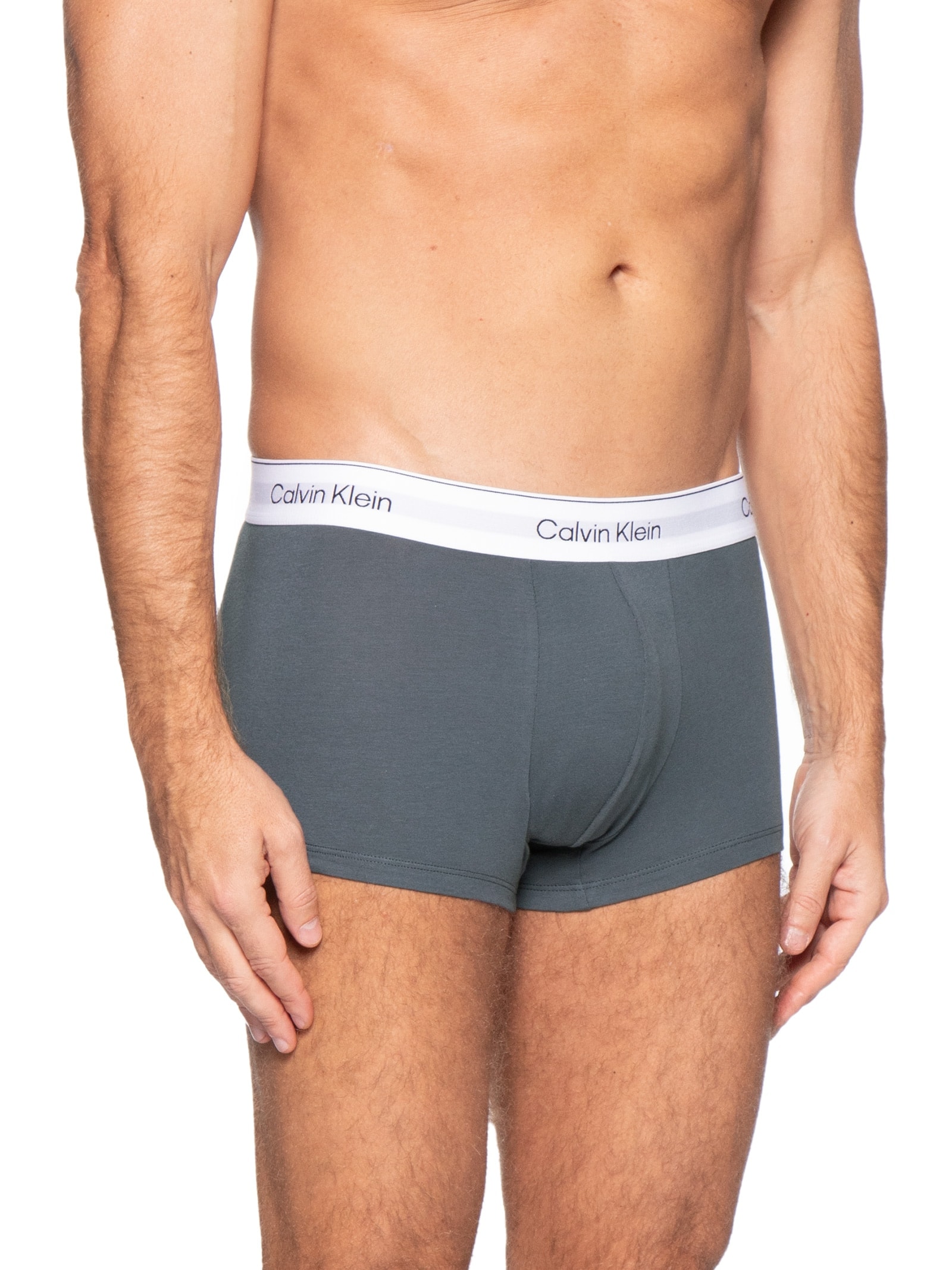 Kit 3 Cuecas Low Rise Trunk Icon Cotton Stretch – Azul Calvin Klein Underwear