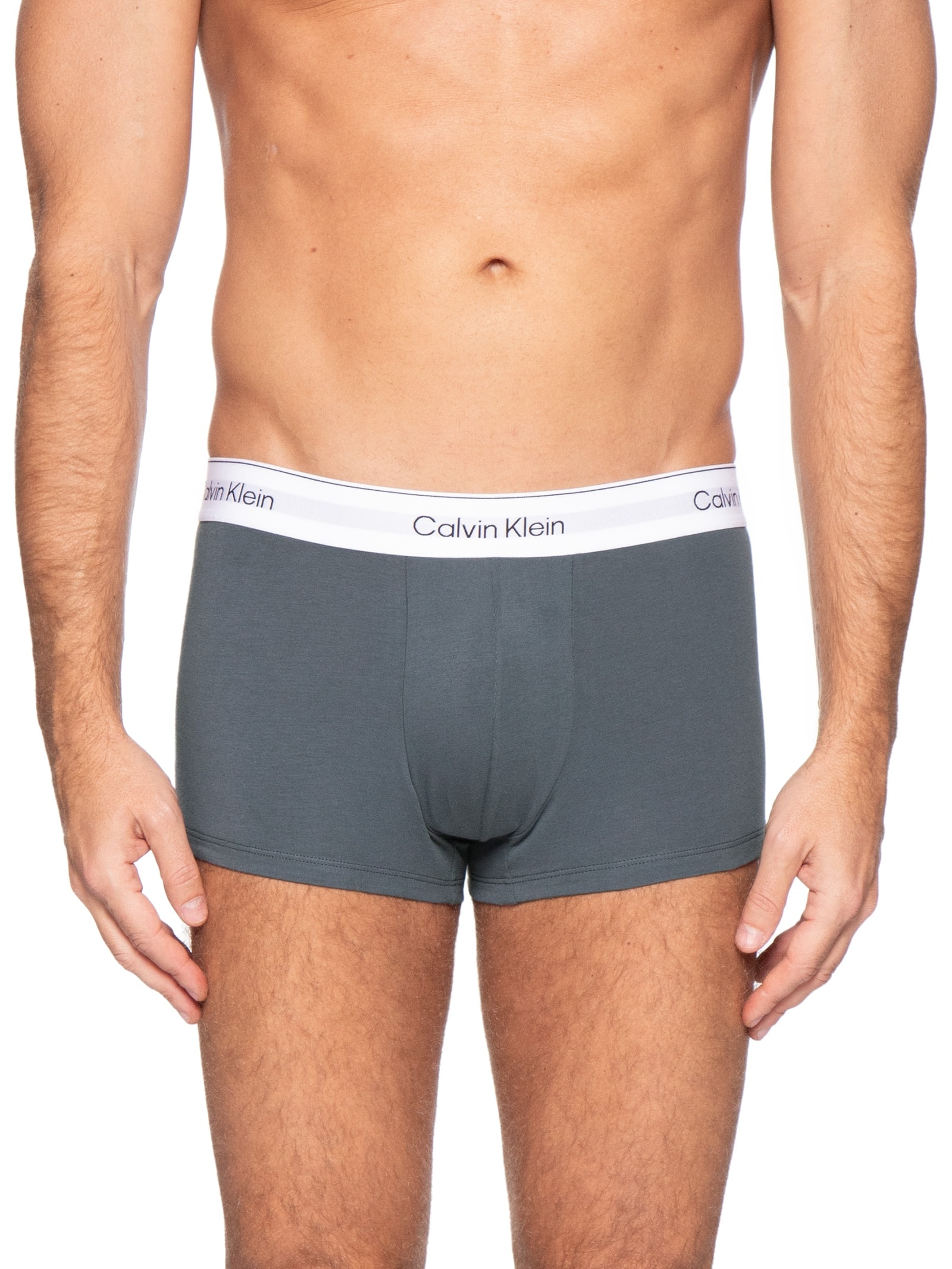 Kit 3 Cuecas Low Rise Trunk Icon Cotton Stretch – Azul Calvin Klein Underwear