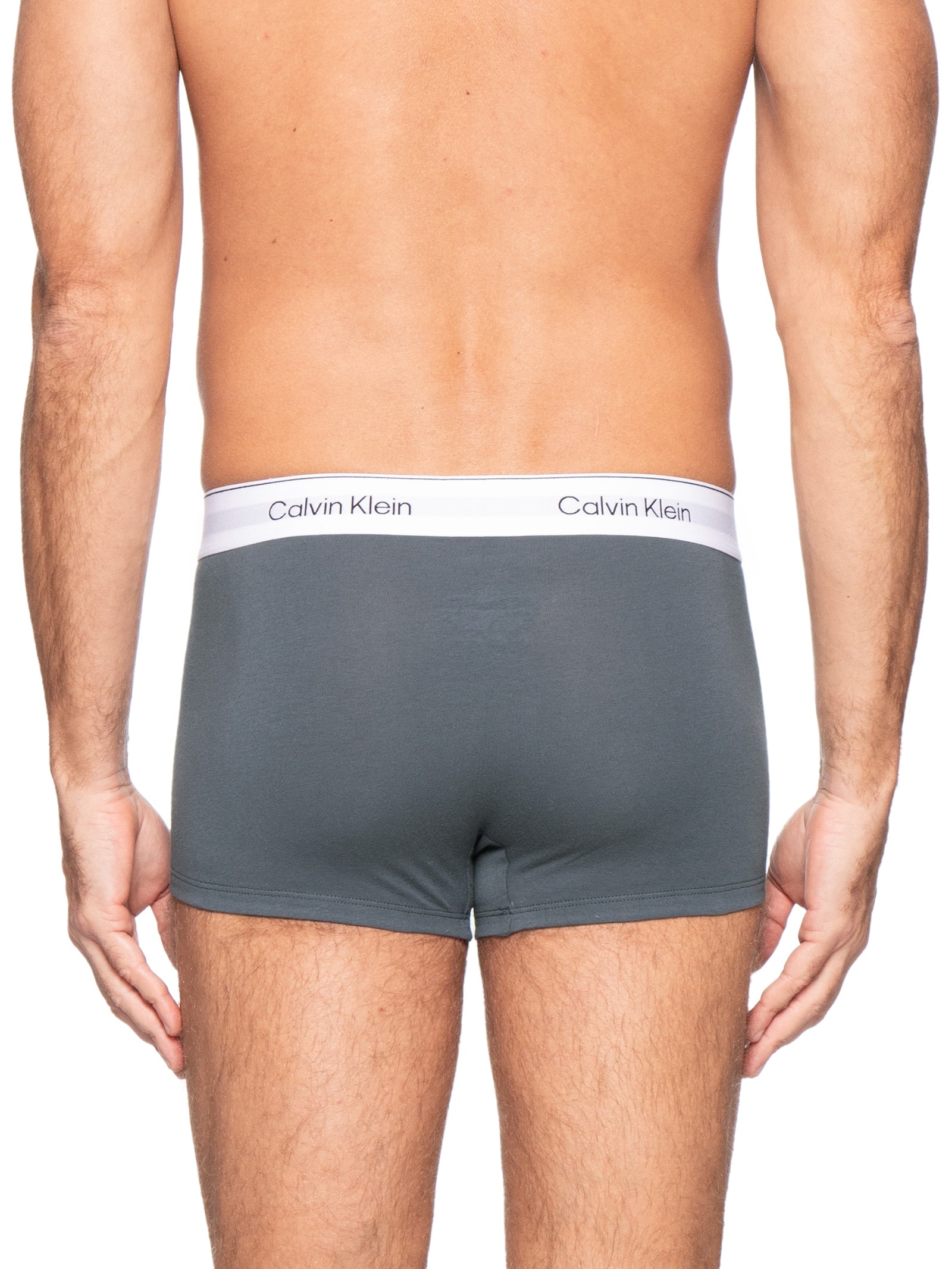 Kit 3 Cuecas Low Rise Trunk Icon Cotton Stretch – Azul Calvin Klein Underwear