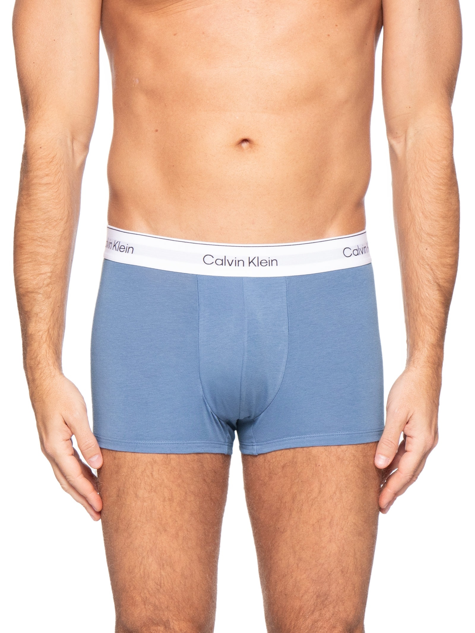 Kit 3 Cuecas Low Rise Trunk Icon Cotton Stretch – Azul Calvin Klein Underwear