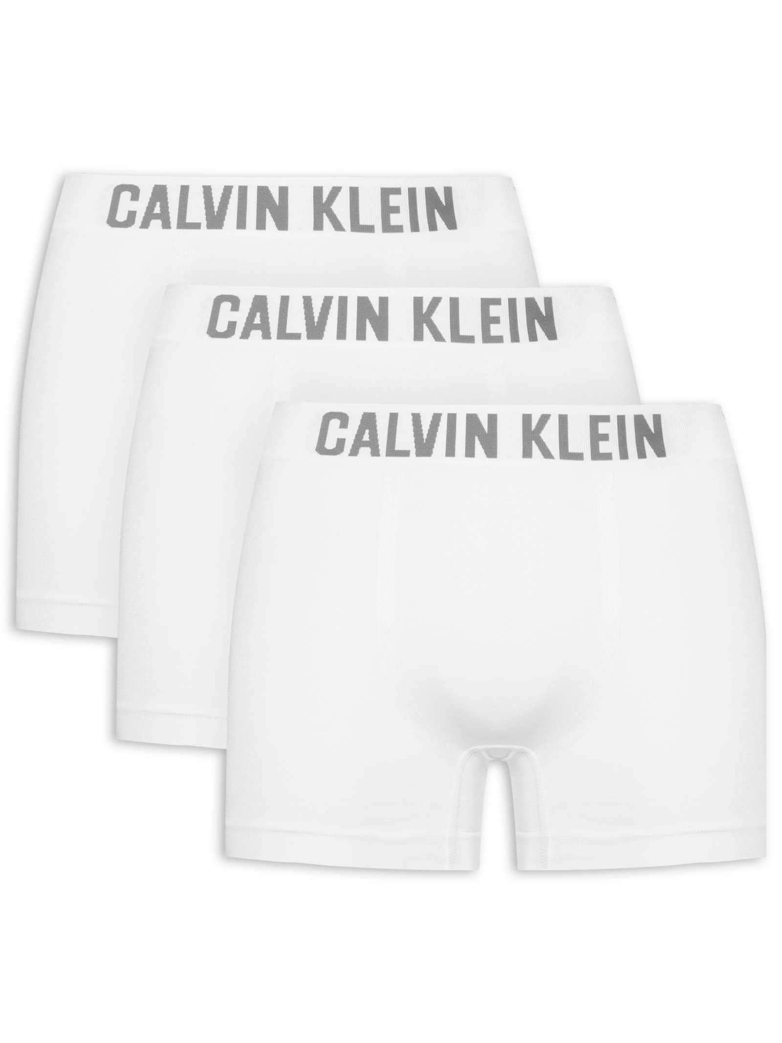 Kit 3 Cuecas Low Rise Trunk Seamless Micro Branco Calvin Klein Underwear