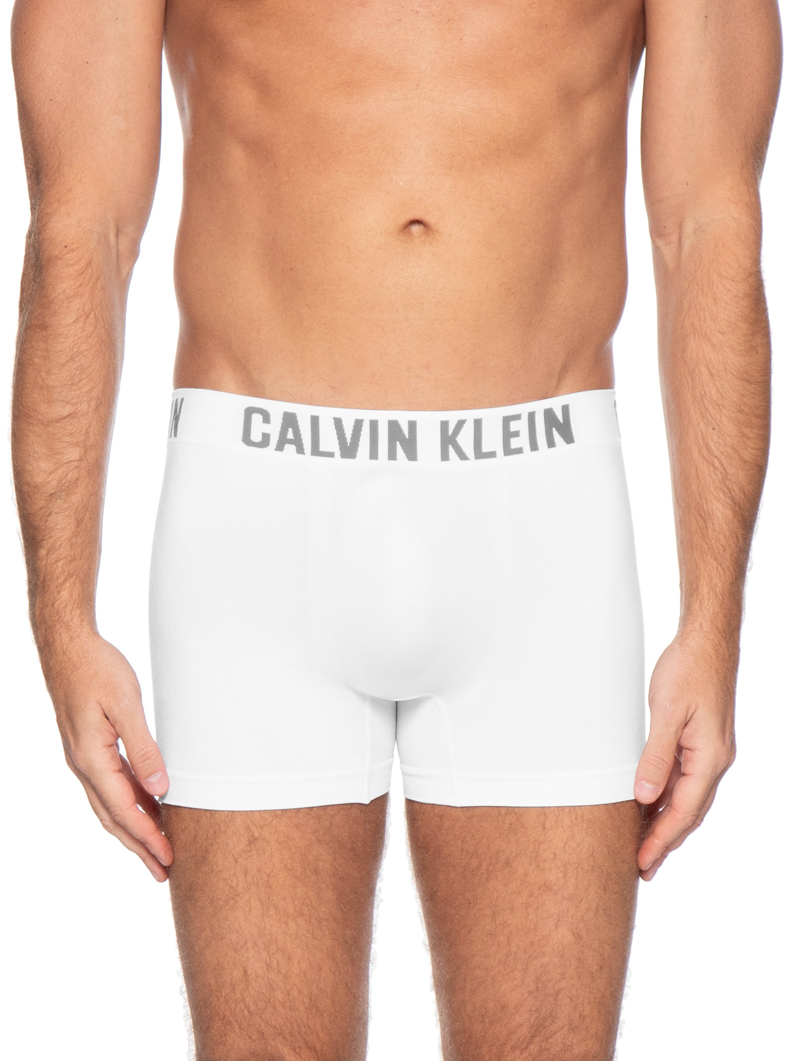Kit 3 Cuecas Low Rise Trunk Seamless Micro Branco Calvin Klein Underwear