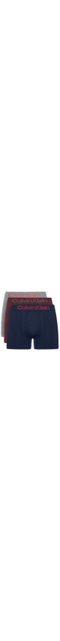 Kit 3 Cuecas Low Rise Trunk Seamless Micro - Vermelho