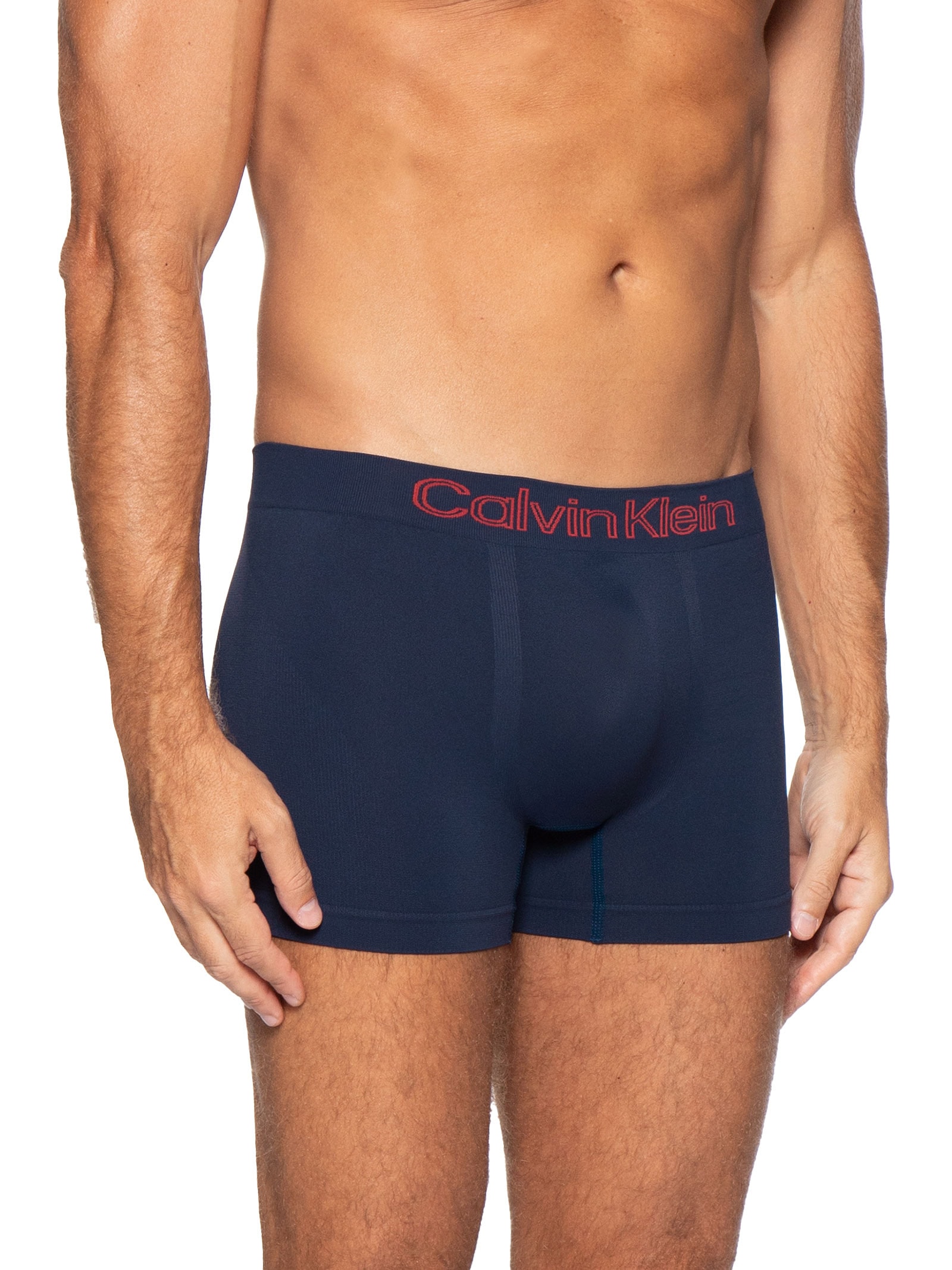 Kit 3 Cuecas Low Rise Trunk Seamless Micro Vermelho Calvin Klein Underwear