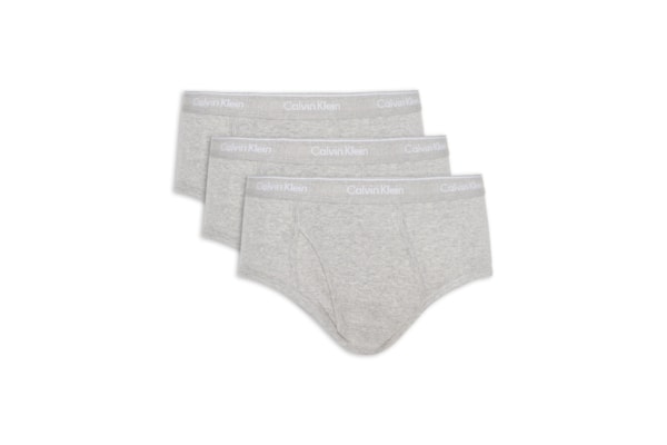 Kit 3 Cuecas Masculinas Brief Em Ribana De Algodão - Cinza