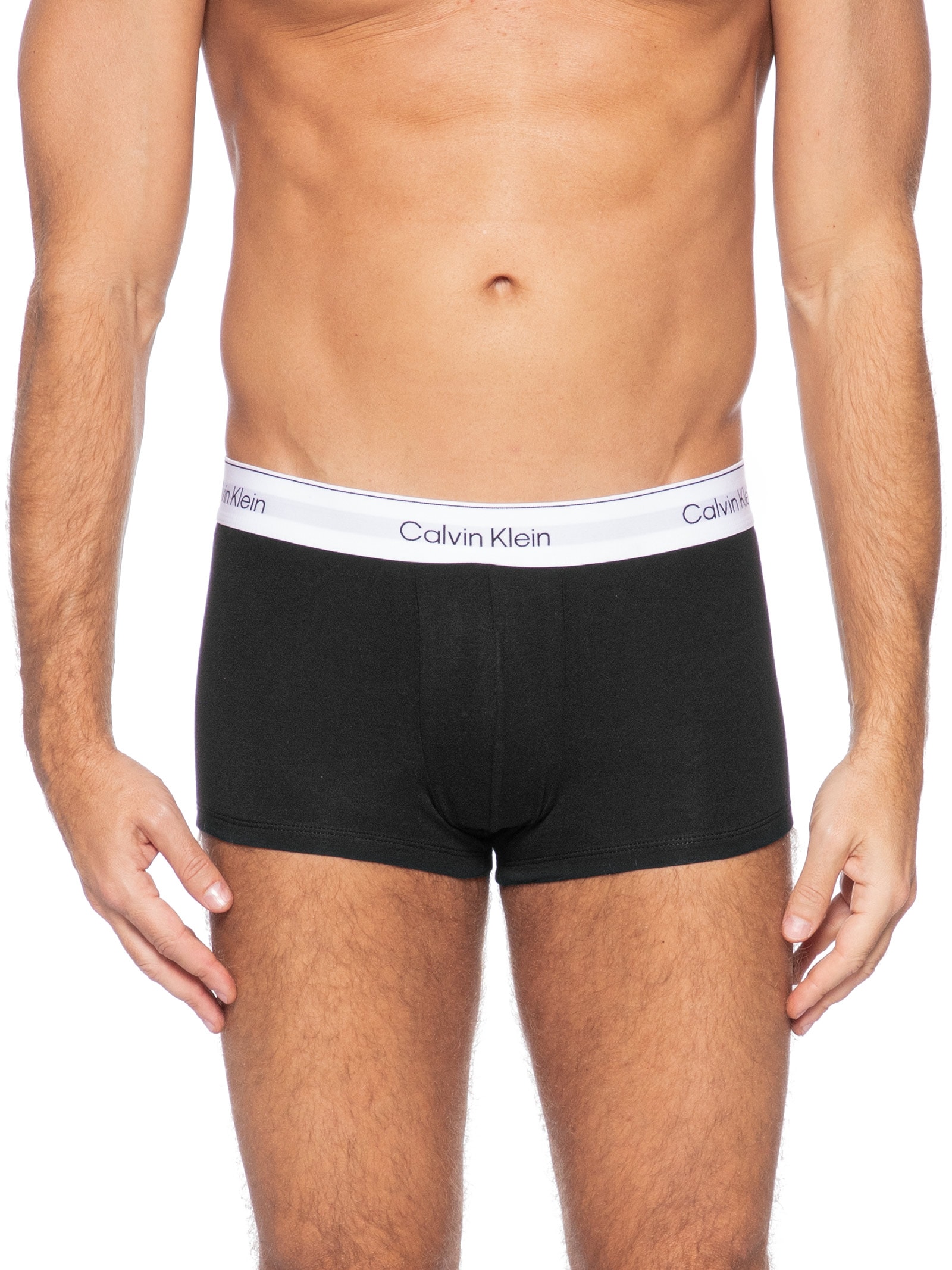 Kit 3 Cuecas Masculinas Low Rise Trunk Icon Cotton Cinza Calvin Klein Underwear