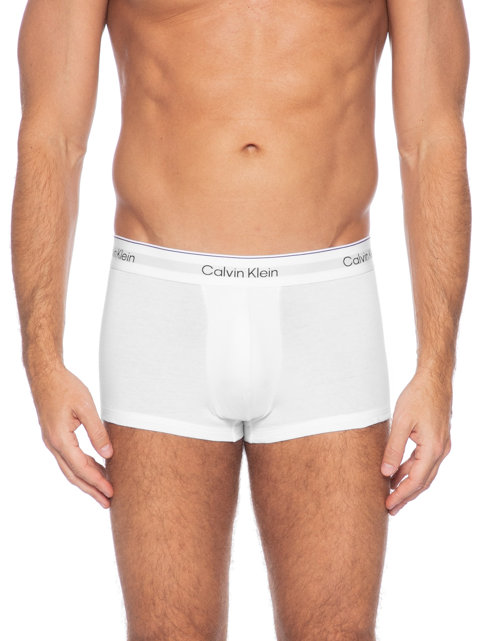 Kit 3 Cuecas Masculinas Low Rise Trunk Icon Cotton Cinza Calvin Klein Underwear