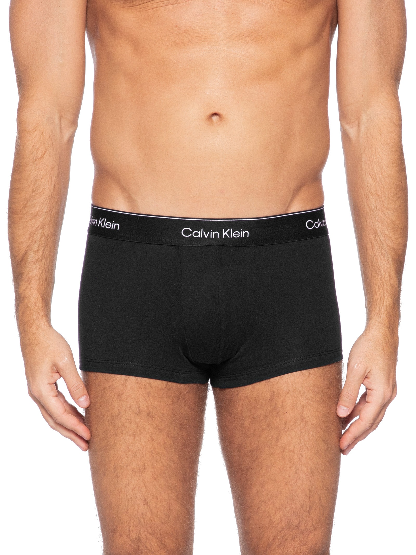 Kit 3 Cuecas Masculinas Low Rise Trunk Icon Cotton Stretch Preto Calvin Klein Underwear