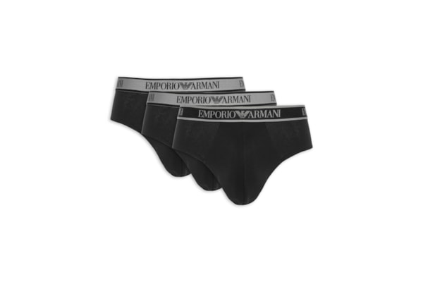Kit 3 Cuecas Slip Bottom Masculina - Preto