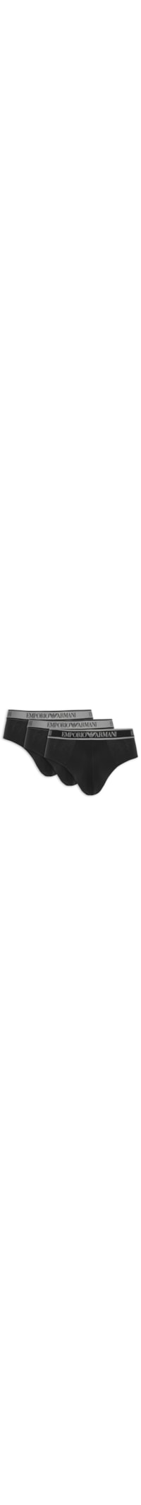 Kit 3 Cuecas Slip Bottom Masculina - Preto