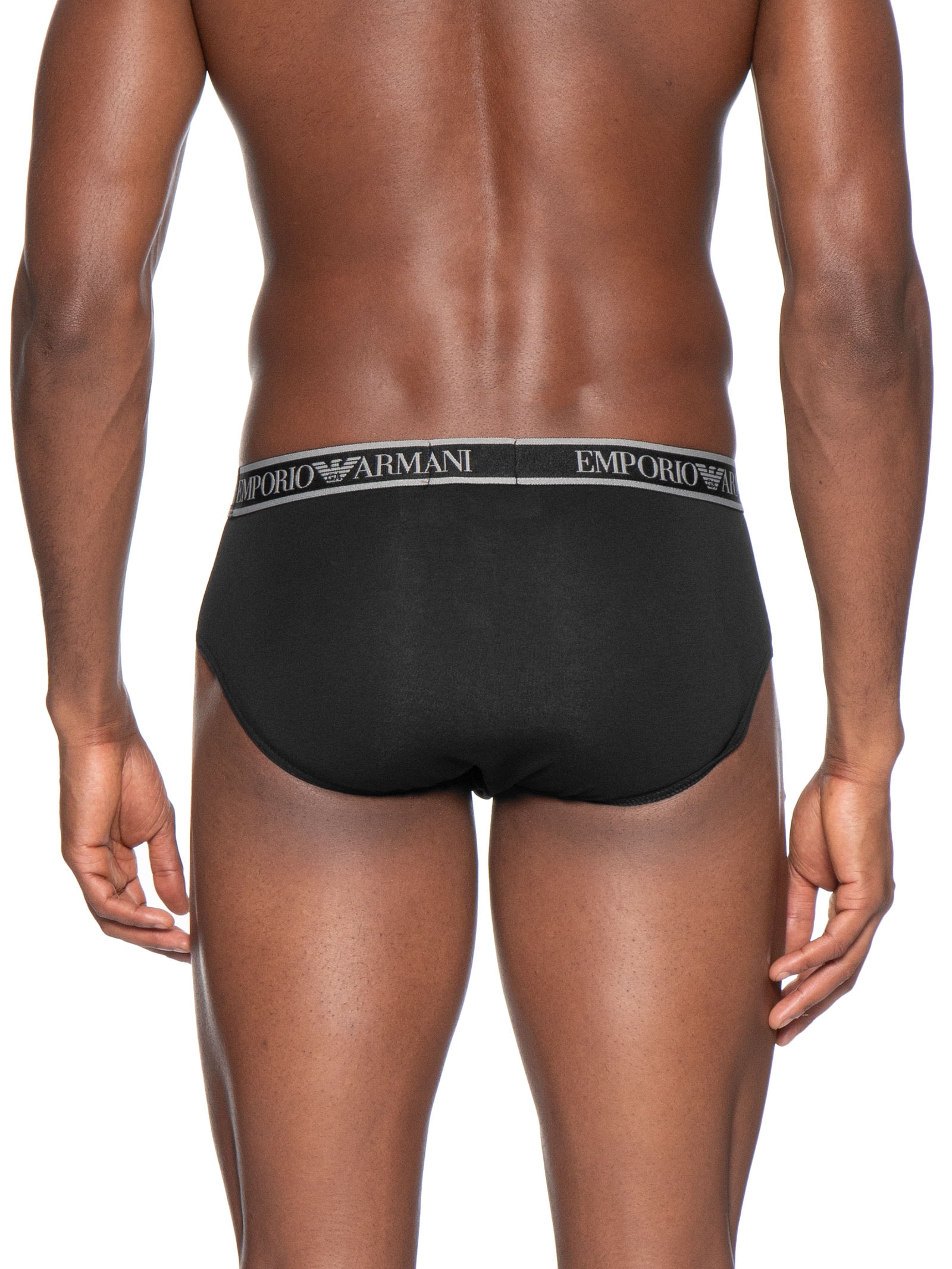 Kit 3 Cuecas Slip Bottom – Preto Emporio Armani Bodywear