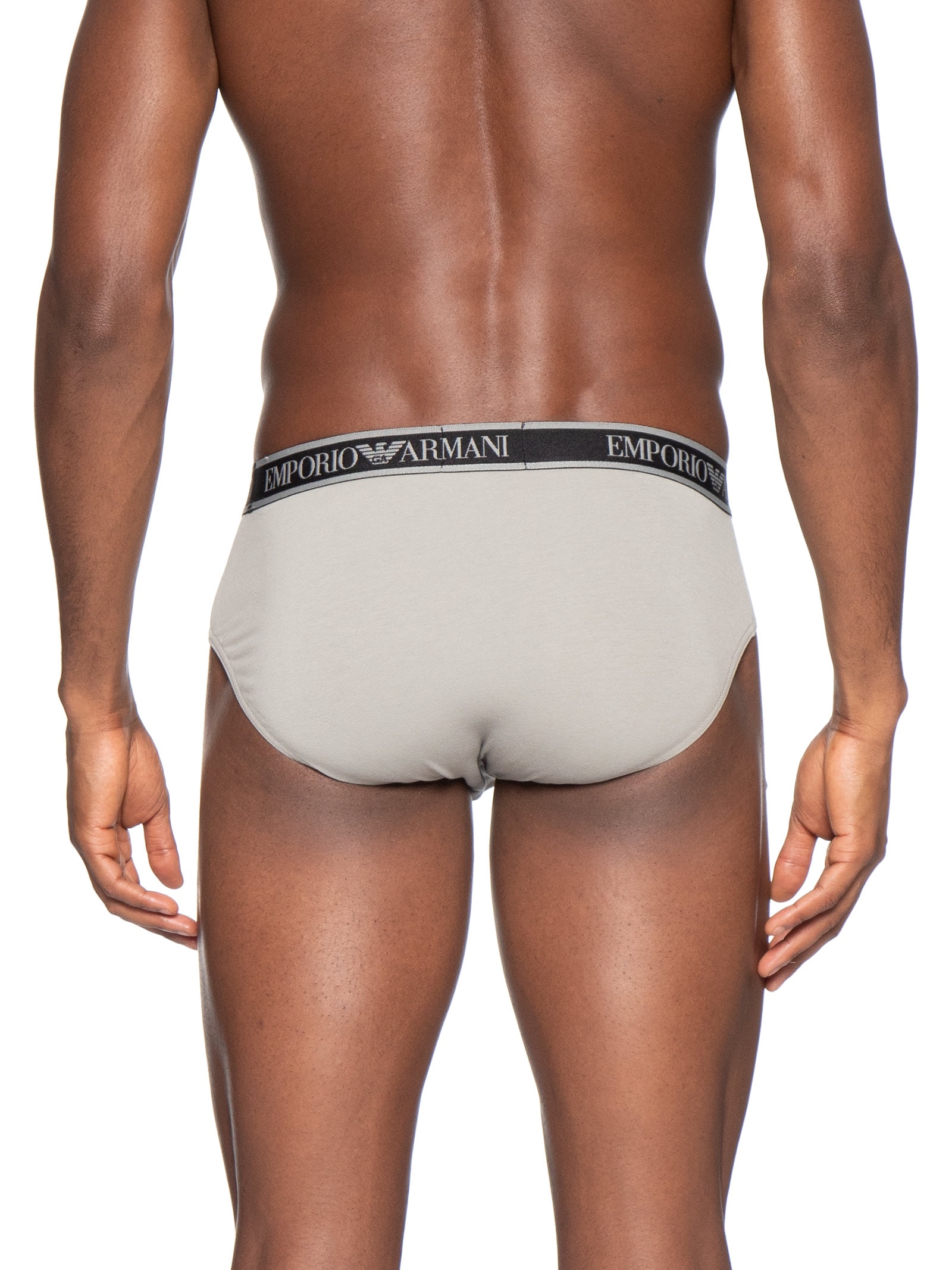 Kit 3 Cuecas Slip Bottom – Preto Emporio Armani Bodywear