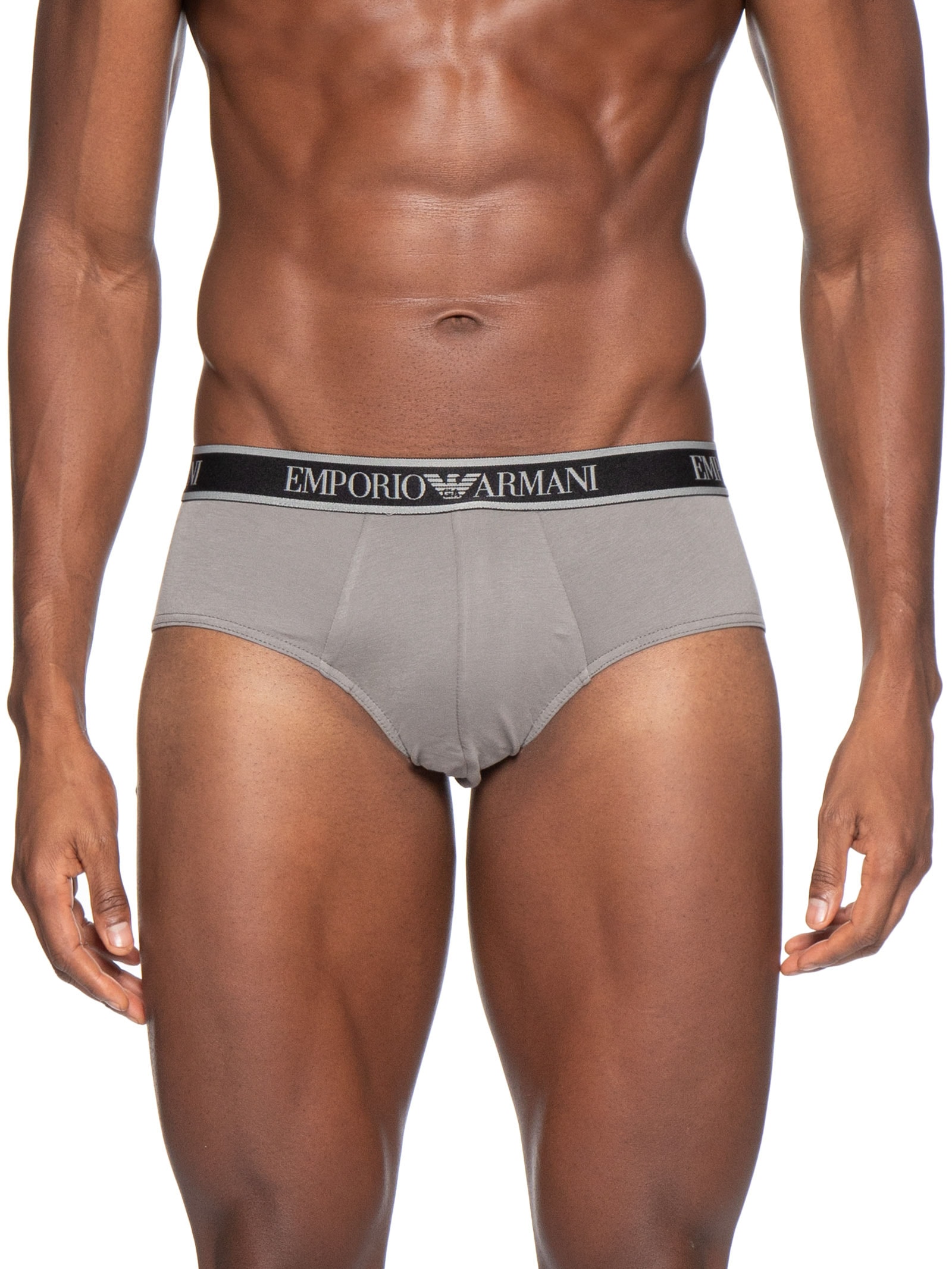 Kit 3 Cuecas Slip Bottom – Preto Emporio Armani Bodywear