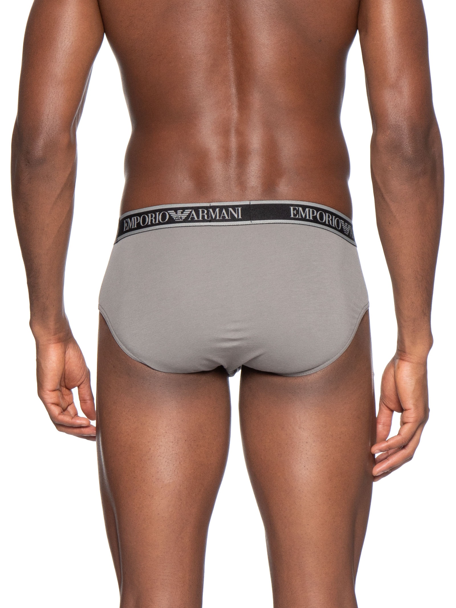 Kit 3 Cuecas Slip Bottom – Preto Emporio Armani Bodywear