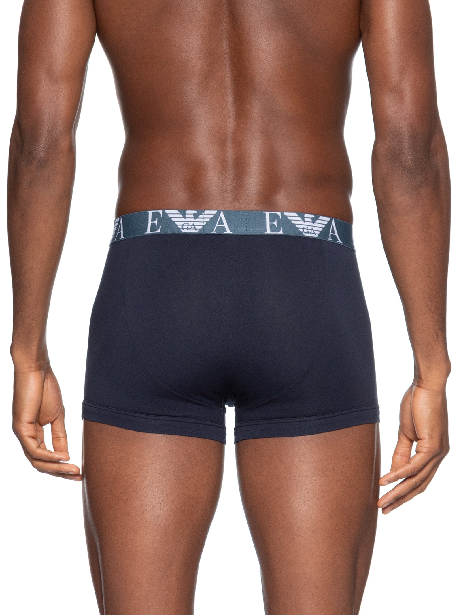 Kit 3 Cuecas Trunk Bottom 3 Peças Azul Emporio Armani Bodywear